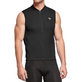 BALEAF Men's Sleeveless Cycling Jersey Road Bike Shirt Bicycle Biking Tank Tops Full Zip Pockets SPF UPF50+