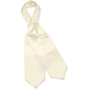 Vesuvio Napoli ASCOT Solid CREAM Color Cravat Men's Neck Tie