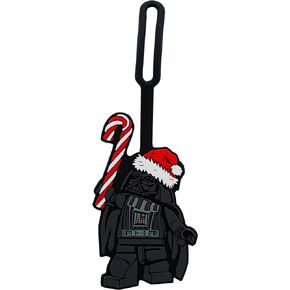 Lego Star Wars Silicone Luggage Tag for Travel, Suitcase, Backpack - Holiday Darth Vader (52478) Non-Toxic & Odorless with writable Surface on Back for ID Identification. Measures Approx. 6.5"