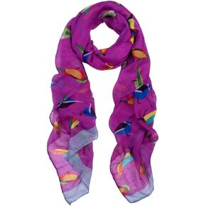 Elegant Birds Print Fashion Scarf