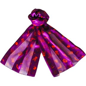 Evening Elegance Halloween Scarves with Cute Icons