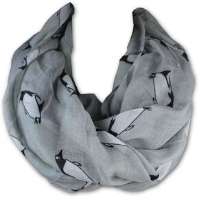 KNITPOPSHOP Infinity Penguin Loop Circle Women Scarf