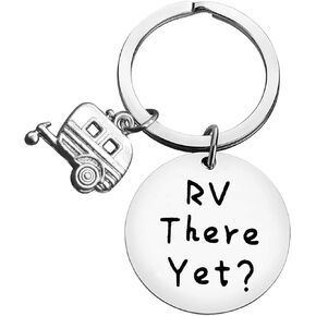 Camping Jewelry Keychain Gift Camping Lovers Gift Happy Camper Rv Gift Keychain Summer Camp Keychain Gifts The Journey Keychain Jewelry Traveler Vacation Keyring For Christmas Holiday Festival Gifts