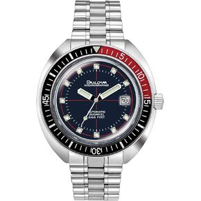 Bulova Oceanographer Automatic Mens Stainless Steel Devil Diver , Silver-Tone (Model: 98B320)