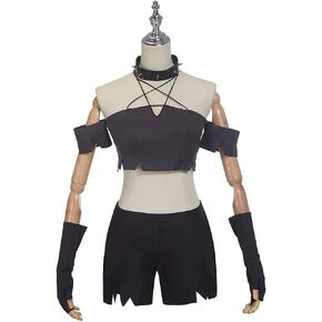 Weixu Anime Loona Cosplay Costume Crop Top Shorts Outfit Halloween Carnival Party Suit