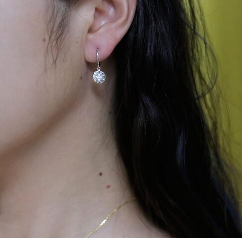 Tiny 14K Gold Plated 925 Sterling Silver Huggie Earrings with Heart Dangle Earrings Hoop Earrings for Women Teens in Saudi Arabia