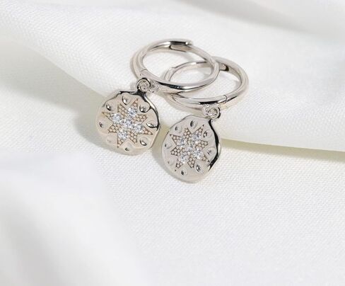 Tiny 14K Gold Plated 925 Sterling Silver Huggie Earrings with Heart Dangle Earrings Hoop Earrings for Women Teens in Saudi Arabia