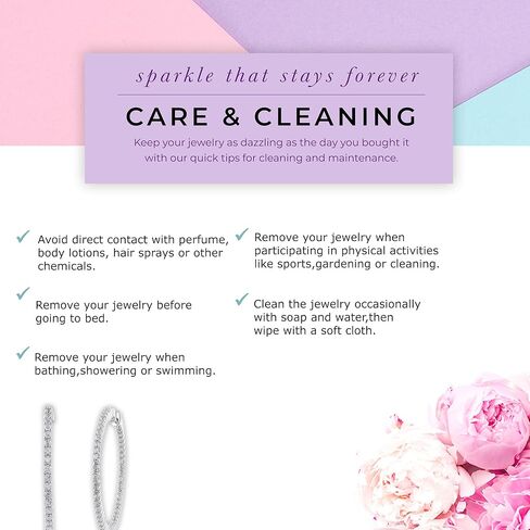 أقراط دائرية من الألماس من La Joya 1/4-1 1/2 CT TW Inside Out Lab Grown Diamond للنساء | أقراط فضة الماس | هدية مثالية لها in Kuwait