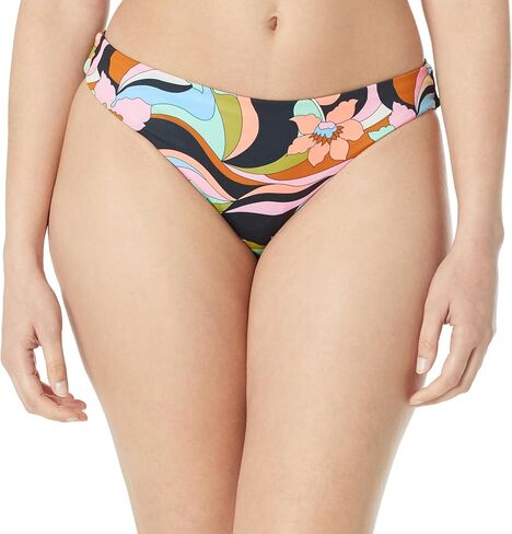 Billabong Women's Standard Dont Trip Reversible Lowrider Bikini Bottom, Black Pebble, Large in Saudi Arabia