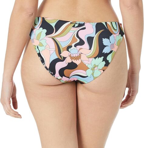 Billabong Women's Standard Dont Trip Reversible Lowrider Bikini Bottom, Black Pebble, Large in Saudi Arabia