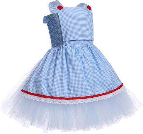 Kids Girls Halloween Costume Ruffle Tulle Tutu Dress with Headband Birthday Role Play Party Stage Dress Outfit in Saudi Arabia