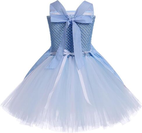 Kids Girls Halloween Costume Ruffle Tulle Tutu Dress with Headband Birthday Role Play Party Stage Dress Outfit in Saudi Arabia