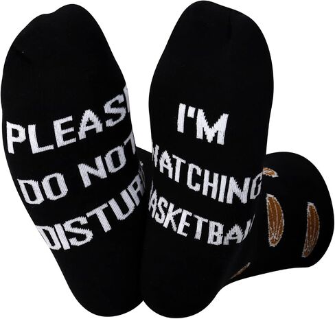 ZJXHPO Basketball Crew Sock Please Do Not Disture I'm Watching Basketball Novelty Sock For Basketball Lover Gift in Saudi Arabia