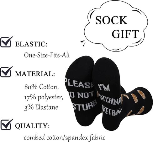 ZJXHPO Basketball Crew Sock Please Do Not Disture I'm Watching Basketball Novelty Sock For Basketball Lover Gift in Saudi Arabia