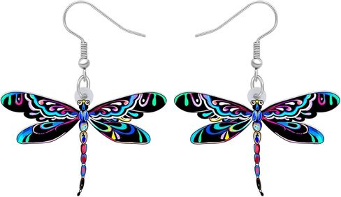 Acrylic Dragonfly Earrings Insects Dangle Summer Jewelry Dragonfly Gifts for Women Girls Charms in Kuwait