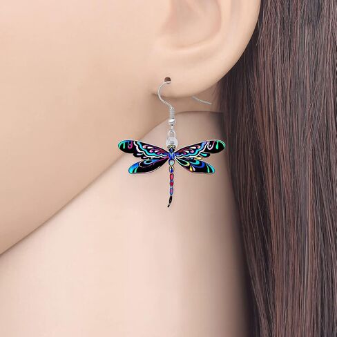 Acrylic Dragonfly Earrings Insects Dangle Summer Jewelry Dragonfly Gifts for Women Girls Charms in Kuwait