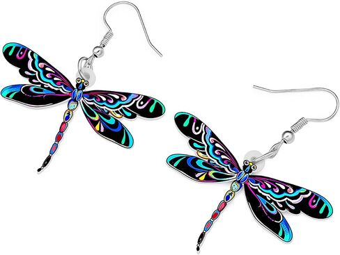 Acrylic Dragonfly Earrings Insects Dangle Summer Jewelry Dragonfly Gifts for Women Girls Charms in Kuwait