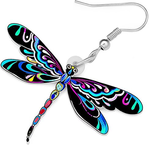 Acrylic Dragonfly Earrings Insects Dangle Summer Jewelry Dragonfly Gifts for Women Girls Charms in Kuwait