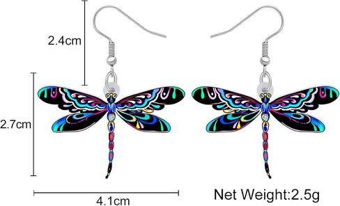 Acrylic Dragonfly Earrings Insects Dangle Summer Jewelry Dragonfly Gifts for Women Girls Charms in Kuwait