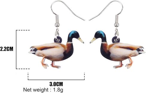 سحر الاكريليك لطيف Quacker اليوسفي مالارد بطة الأقراط قطرة تتدلى مجوهرات مزرعة الزينة للنساء الفتيات مضحك هدايا الحفلات in Saudi Arabia