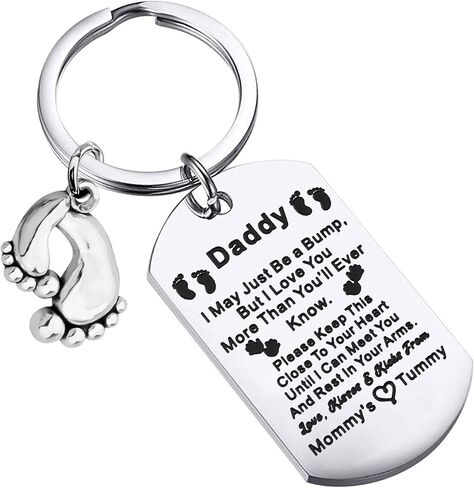 سلسلة مفاتيح WSNANG Daddy to Be Gifts سلسلة مفاتيح جديدة للأب لأول مرة، هدايا للآباء، قد أكون مجرد نتوء، سلسلة مفاتيح أحبك يا أبي in Saudi Arabia