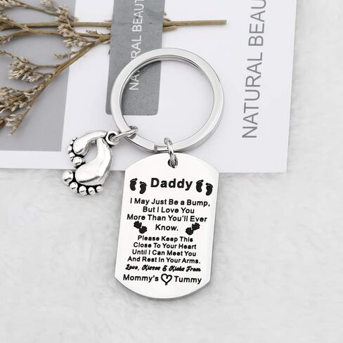 سلسلة مفاتيح WSNANG Daddy to Be Gifts سلسلة مفاتيح جديدة للأب لأول مرة، هدايا للآباء، قد أكون مجرد نتوء، سلسلة مفاتيح أحبك يا أبي in Saudi Arabia