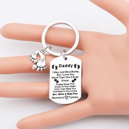 سلسلة مفاتيح WSNANG Daddy to Be Gifts سلسلة مفاتيح جديدة للأب لأول مرة، هدايا للآباء، قد أكون مجرد نتوء، سلسلة مفاتيح أحبك يا أبي in Saudi Arabia