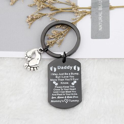سلسلة مفاتيح WSNANG Daddy to Be Gifts سلسلة مفاتيح جديدة للأب لأول مرة، هدايا للآباء، قد أكون مجرد نتوء، سلسلة مفاتيح أحبك يا أبي in Saudi Arabia