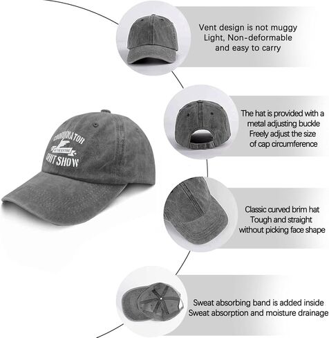 Baseball Caps Coordinators of The Entire Shit Show Baseball Cap, Funny Dad Hat for Men in Saudi Arabia