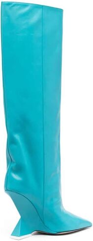 حذاء نسائي طويل للركبة من Kluolandi، مثير بمقدمة مدببة، حذاء طويل بكعب عريض غريب للنساء in Kuwait