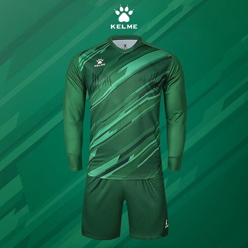 KELME Men Goalkeeper Jersey Kid Padded Goalkeeper Soccer Jersey and Shorts Socks Adults Men's Goalie Jersey in Saudi Arabia
