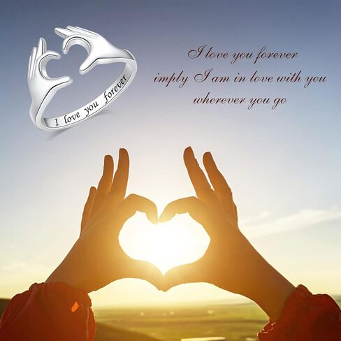 خواتم To My Daughter لهدايا الابنة - خواتم كلاداغ من الفضة الإسترليني عيار 925 قابلة للتعديل على شكل قلب للنساء والفتيات المراهقات in Kuwait