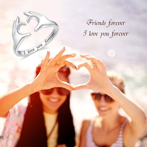 خواتم To My Daughter لهدايا الابنة - خواتم كلاداغ من الفضة الإسترليني عيار 925 قابلة للتعديل على شكل قلب للنساء والفتيات المراهقات in Kuwait