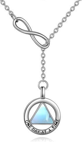YAFEINI Sobriety Gift 925 Sterling Silver Narcotics Anonymous Necklace NA Recovery Symbol Sobriety narcotics Anonymous Jewerly Gifts for Women (NA necklace) in Saudi Arabia
