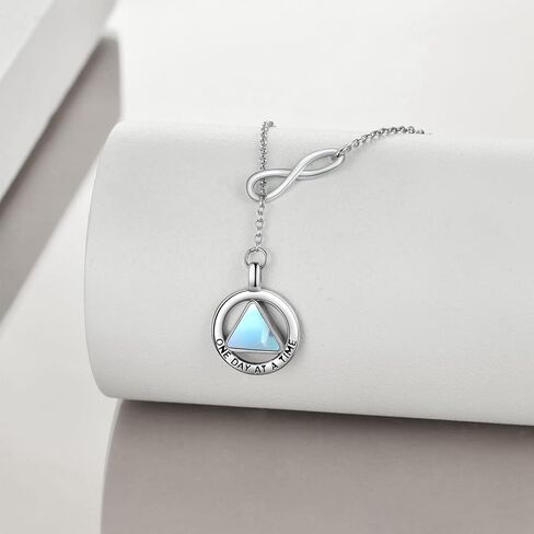 YAFEINI Sobriety Gift 925 Sterling Silver Narcotics Anonymous Necklace NA Recovery Symbol Sobriety narcotics Anonymous Jewerly Gifts for Women (NA necklace) in Saudi Arabia