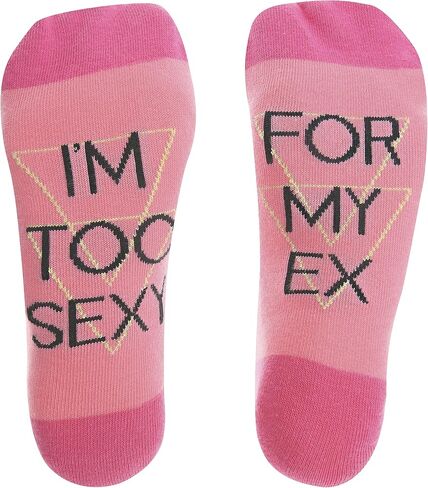 Pavilion Gift Company I'm Too sexy for My Ex-Pink & Gold Funny Divorce جوارب نسائية، مقاس واحد يناسب الجميع in Saudi Arabia