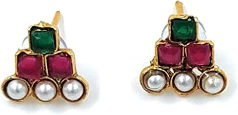 I Jewels طقم مجوهرات زفاف هندي مطلي بالذهب بوليوود متعدد قلادة للنساء/الفتيات (MC119-1) in Saudi Arabia