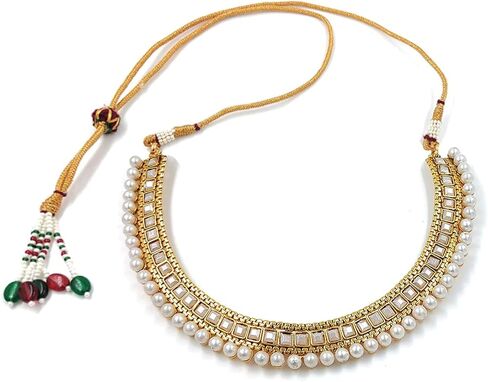 I Jewels طقم مجوهرات زفاف هندي مطلي بالذهب بوليوود متعدد قلادة للنساء/الفتيات (MC119-1) in Saudi Arabia