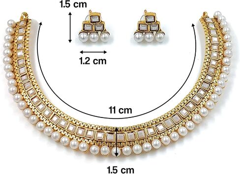 I Jewels طقم مجوهرات زفاف هندي مطلي بالذهب بوليوود متعدد قلادة للنساء/الفتيات (MC119-1) in Saudi Arabia