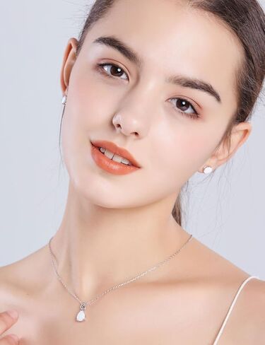 مجموعة مجوهرات أوبال من الفضة الإسترليني وقلادة وأقراط وأحجار بخت شهر أكتوبر مجوهرات راقية للنساء in Kuwait