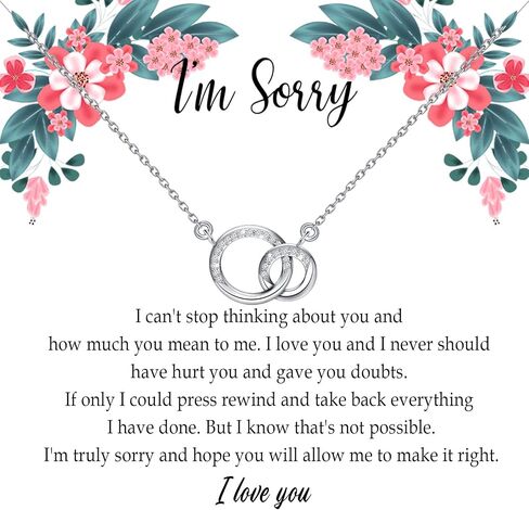 TGBJE I'm Sorry Gift I'm Sorry Necklace Say Sorry Gift Girlfriend Apology Gift Forgiveness Gift To Say You're Sorry Jewelry Gift in Saudi Arabia