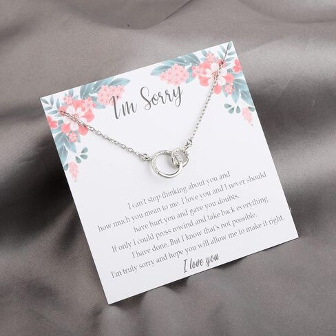TGBJE I'm Sorry Gift I'm Sorry Necklace Say Sorry Gift Girlfriend Apology Gift Forgiveness Gift To Say You're Sorry Jewelry Gift in Saudi Arabia