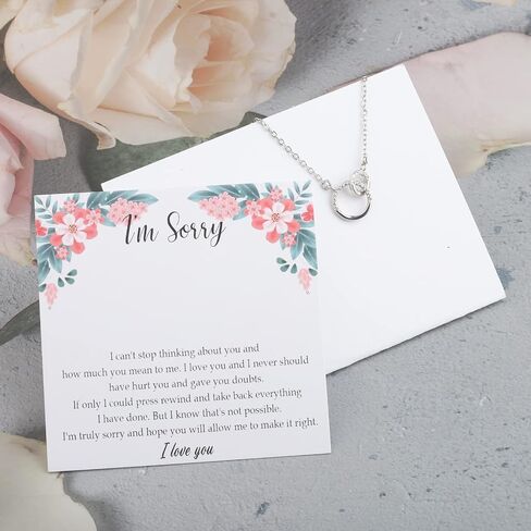 TGBJE I'm Sorry Gift I'm Sorry Necklace Say Sorry Gift Girlfriend Apology Gift Forgiveness Gift To Say You're Sorry Jewelry Gift in Saudi Arabia