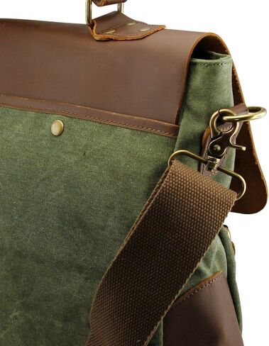 حقيبة كتف من الجلد الطبيعي من GEARONIC حقيبة كتف كلاسيكية للكمبيوتر المحمول المدرسي in Kuwait