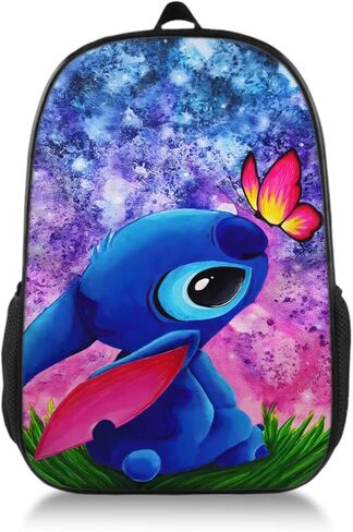 حقيبة ظهر كرتونية لطيفة مقاس 17 بوصة كاجوال ومتينة حقيبة ظهر للكمبيوتر المحمول خفيفة الوزن وحقائب ظهر للسفر وحقيبة كمبيوتر محمول وهدايا يومية (لون-3، قطعة واحدة) in Kuwait