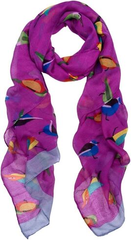 Elegant Birds Print Fashion Scarf in Kuwait