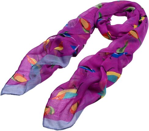 Elegant Birds Print Fashion Scarf in Kuwait