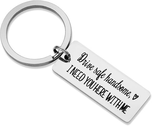 Drive Safe Keychain I Need You Here With Me for Husband Dad Boyfriend Gifts Valentines Day Father's day Birthday Gift in Kuwait