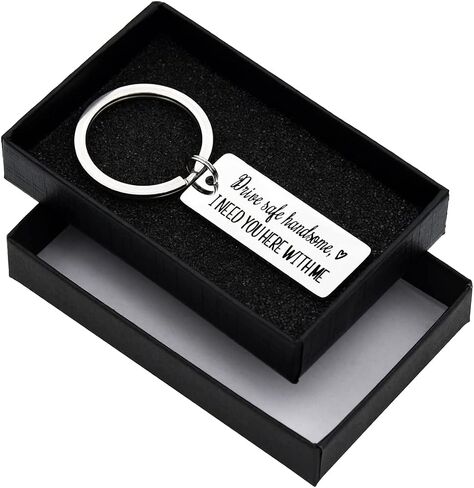 Drive Safe Keychain I Need You Here With Me for Husband Dad Boyfriend Gifts Valentines Day Father's day Birthday Gift in Kuwait