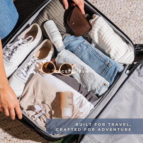 BÄRA Hardside Collapsible 20 Inch Carry On Luggage - 360 Spinner Wheels, TSA Approved Lock, Water Resistant Expandable Suitcase, Impact Resistant International Carry On Hardshell Suitcase, Silver in Saudi Arabia